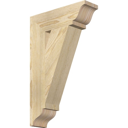 Ekena Millwork Traditional Traditional Rough Sawn Bracket, Douglas Fir, 4"W x 14"D x 22"H BKT04X14X22TRA01RDF